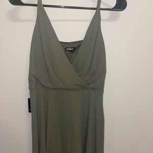 Express olive green dress